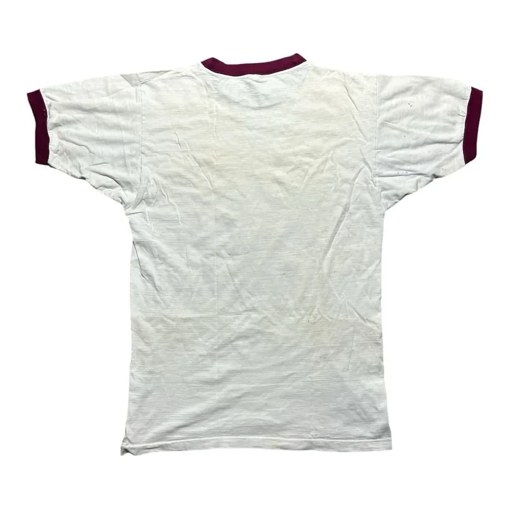 Vintage 50s Harvard University Champion Running Man Ringer Tshirt Thrashed Small - Picture 2 of 12